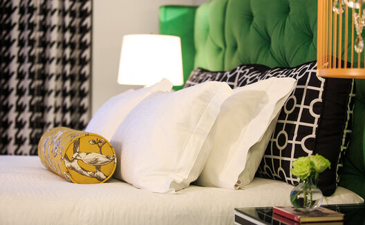 Guestroom bed close-up at Kimpton Hotel Monaco Pittsburgh